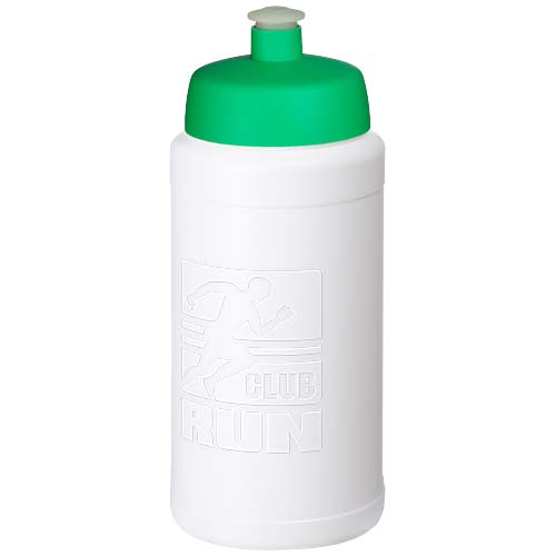 Bouteille de sport promotionnelle 500ml Rise Baseline Blanc / Vert